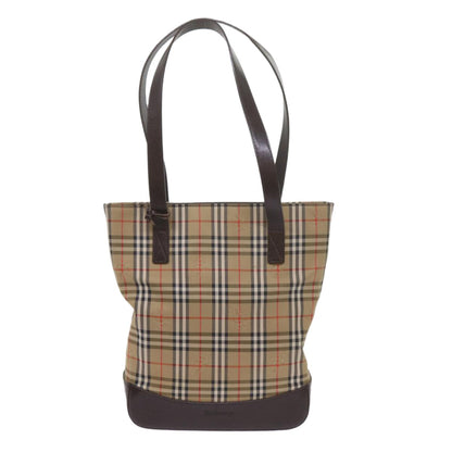 Burberry Nova Check Tote Leather, BEIGE, CANVAS, Tote bag