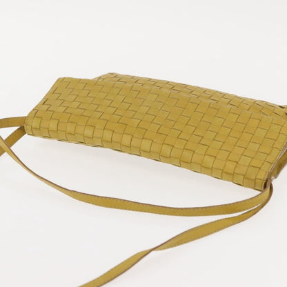 Bottega Veneta Intrecciato Leather, YELLOW, LEATHER, Shoulder bag