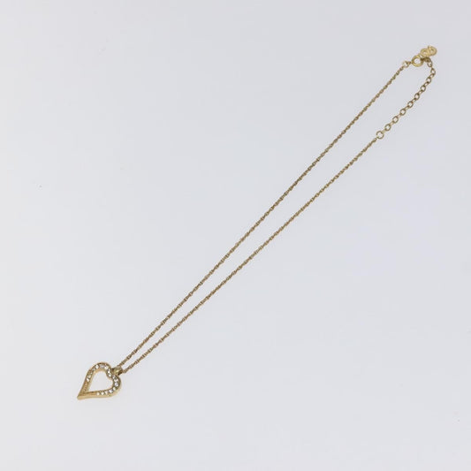 Christian Dior Logo Heart Pendant Necklace Metal, GOLD, METAL, Necklace