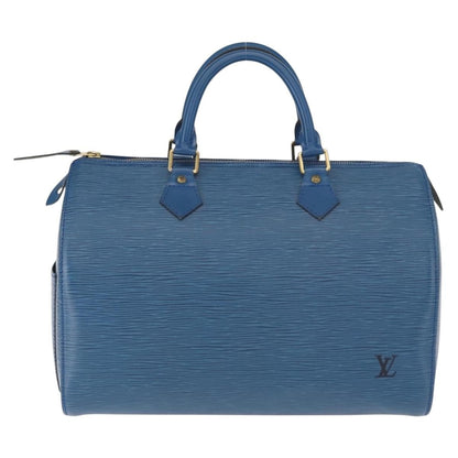 Louis Vuitton Speedy Handbag Epi Leather, BLUE, LEATHER, Handbag