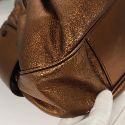 Burberry Vintage Shoulder Bag Leather, GOLD, LEATHER, Handbag