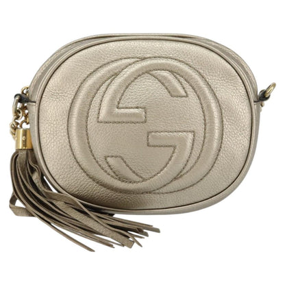 Gucci Soho Chain Bag Leather, GOLD, LEATHER, Shoulder bag