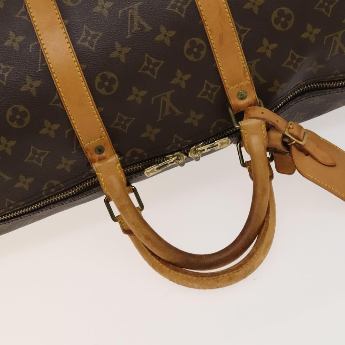 Louis Vuitton Keepall Bandouliere Bag Monogram Canvas, BROWN, CANVAS, Travel bag