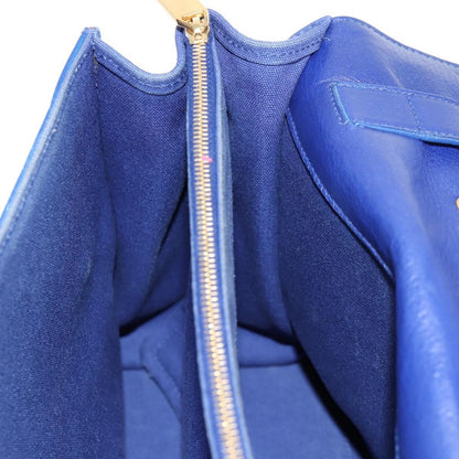 Saint Laurent Muse Two Bag Leather with Canvas, BLUE, LEATHER, Handbag
