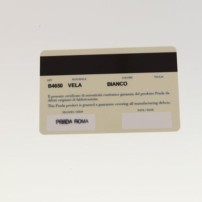 Prada Front Pocket Buckle Backpack Nylon, WHITE, NYLON, Backpack