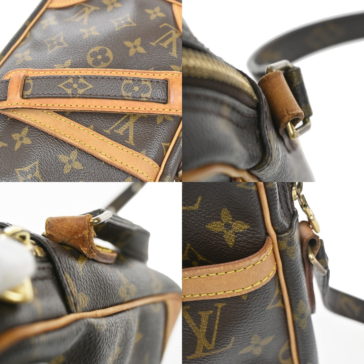 Louis Vuitton Danube Handbag Monogram Canvas, BROWN, CANVAS, Shoulder bag