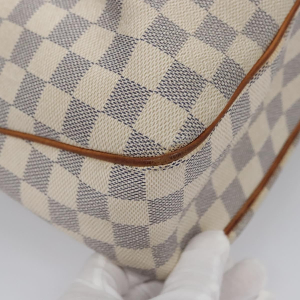 Louis Vuitton Siracusa Handbag Damier, WHITE, CANVAS, Shoulder bag