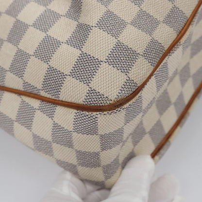 Louis Vuitton Siracusa Handbag Damier, WHITE, CANVAS, Shoulder bag