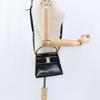 Salvatore Ferragamo Vala Handbag Patent leather, BLACK, PATENT_LEATHER, Handbag