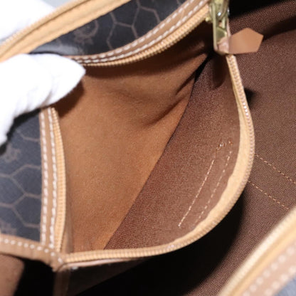 Christian Dior Vintage Honeycomb Handbag Canvas Leather, BLACK, CANVAS, Handbag