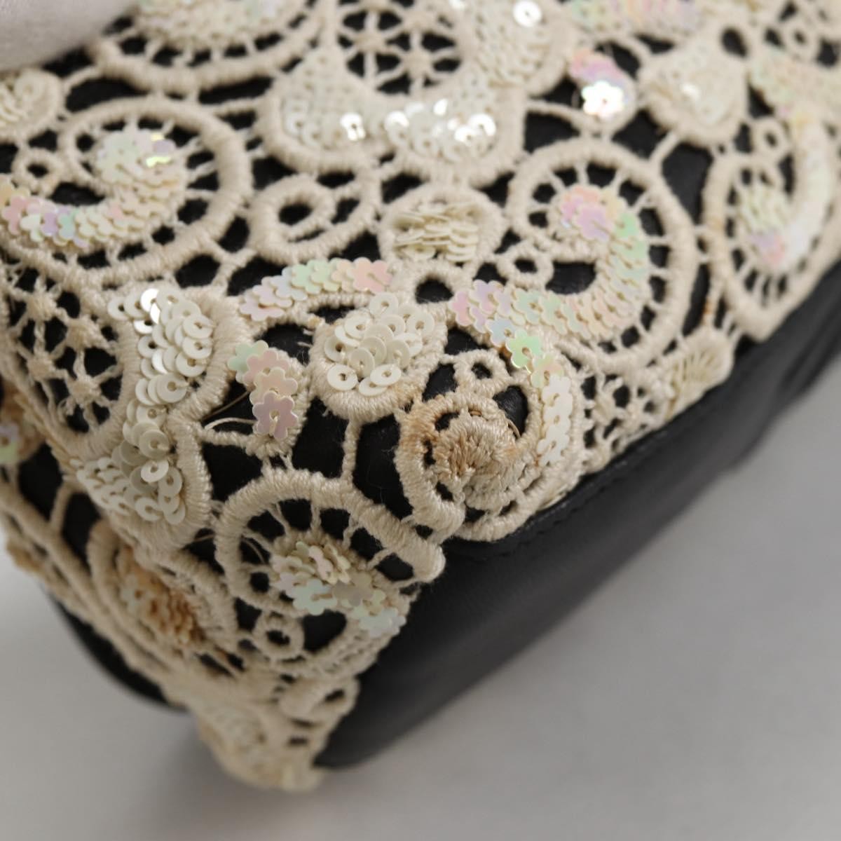 Chanel Floral CC Flap Bag Leather, WHITE, LEATHER, Shoulder bag