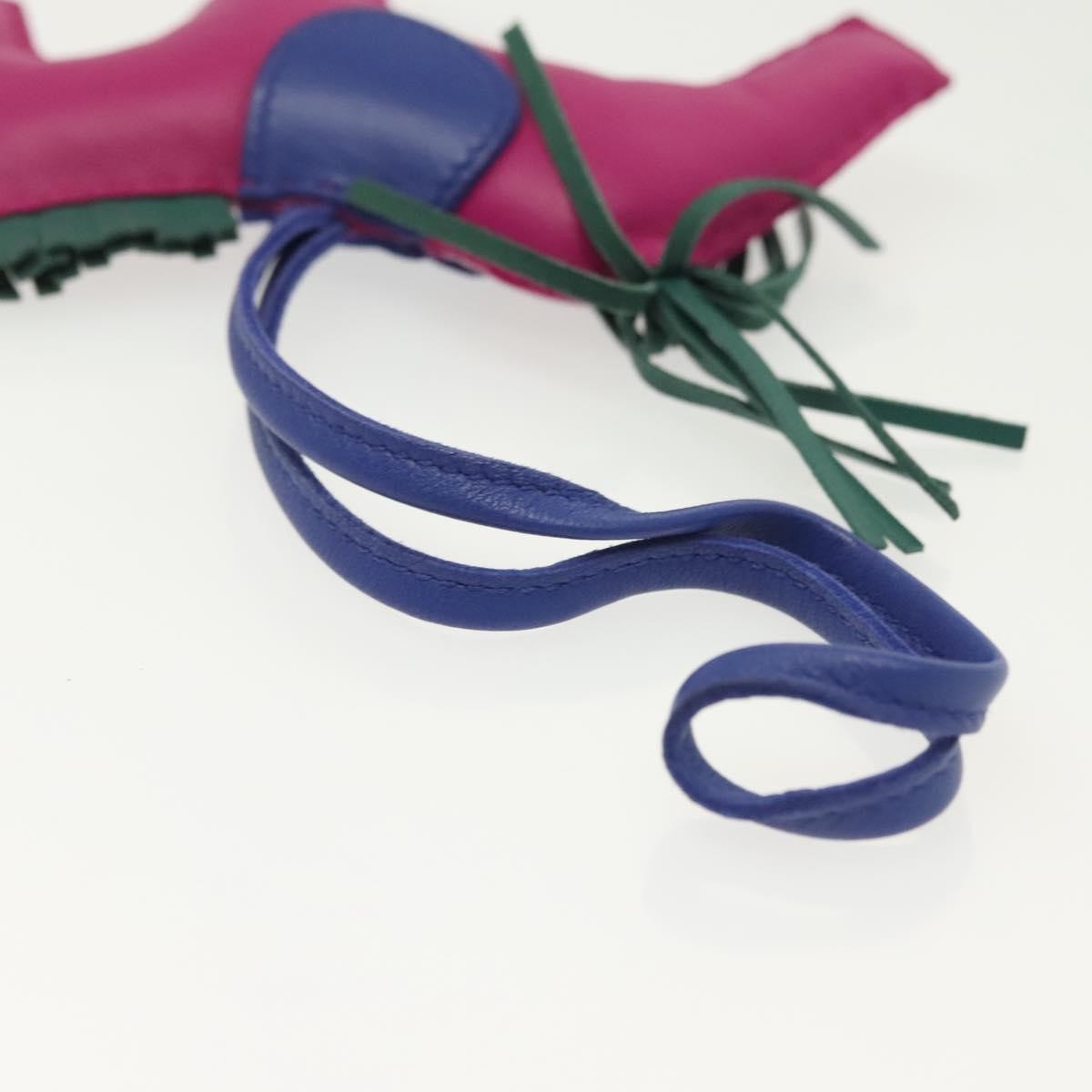 Hermes GriGri Rodeo Bag Charm Leather, PURPLE, LEATHER, Charms and Keychains