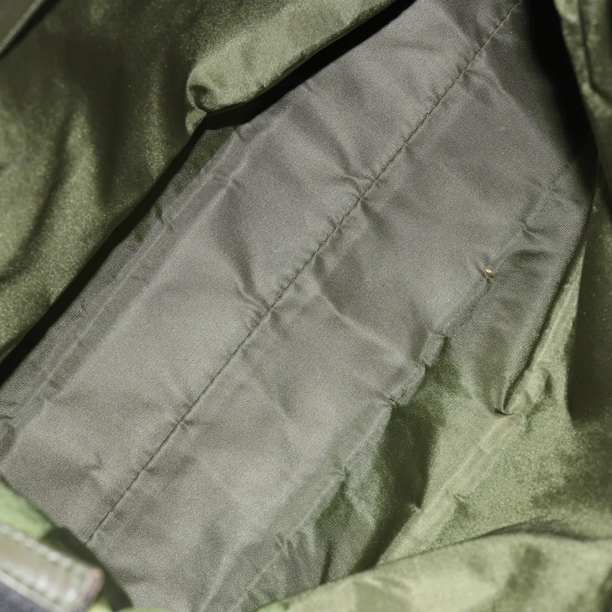 Christian Dior Vintage Trotter Shoulder Bag Canvas, GREEN, CANVAS, Shoulder bag