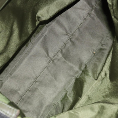 Christian Dior Vintage Trotter Shoulder Bag Canvas, GREEN, CANVAS, Shoulder bag