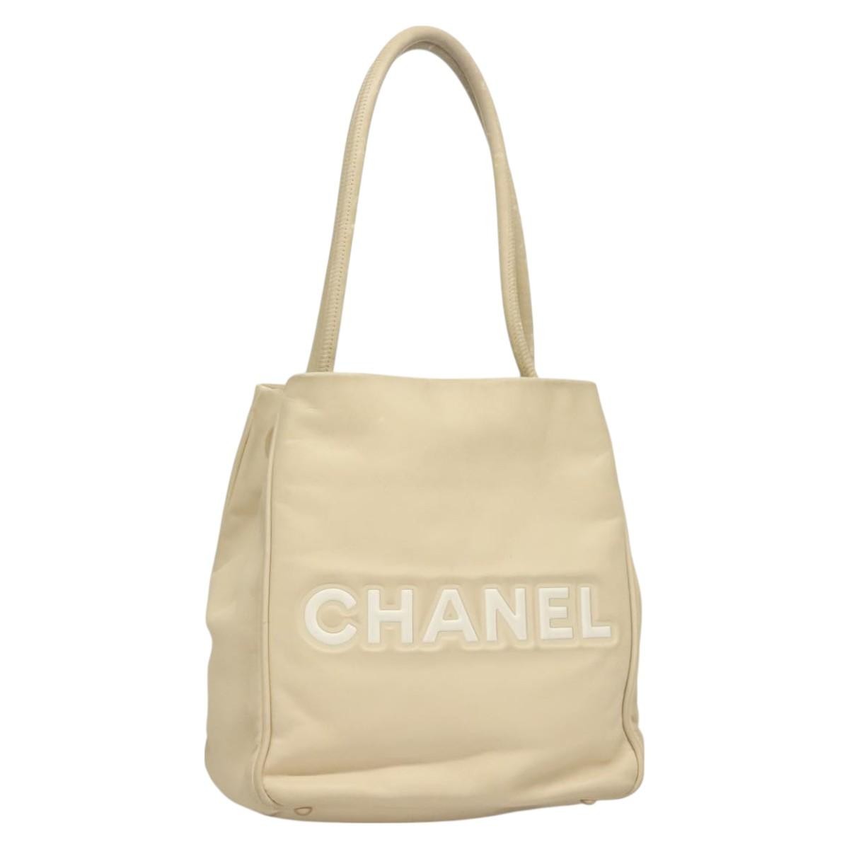 Chanel Camellia Tote Leather, BEIGE, LEATHER, Tote bag