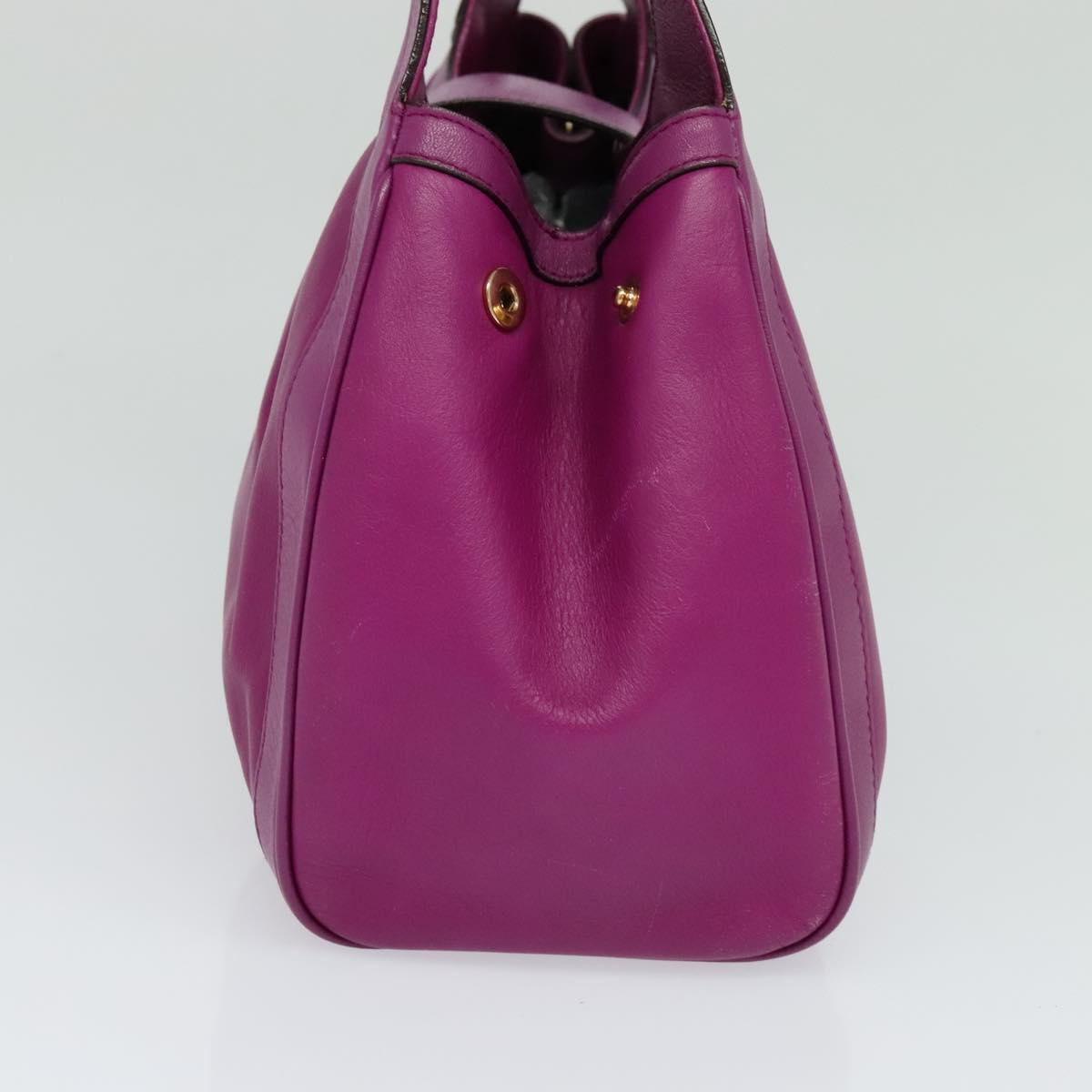 Salvatore Ferragamo Gancini Shoulder Bag Leather, PURPLE, LEATHER, Shoulder bag