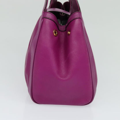 Salvatore Ferragamo Gancini Shoulder Bag Leather, PURPLE, LEATHER, Shoulder bag