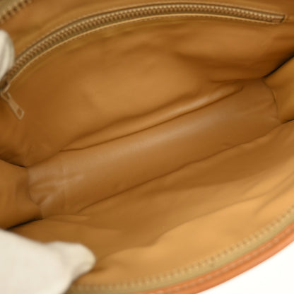 Celine Macadam Pochette Canvas and Leather, BROWN, CANVAS, Clutche & pouche