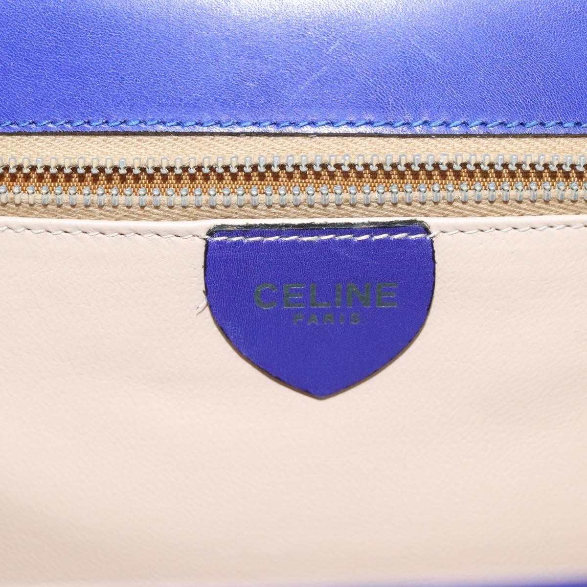 Celine Gancini Handbag Leather, PURPLE, LEATHER, Handbag