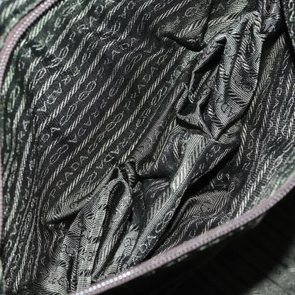 Prada Bowler Bag Canvas with Leather, BROWN, CANVAS, Travel bag