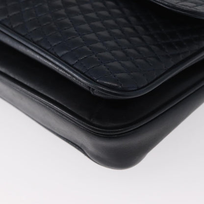 Bally Vintage Shoulder Bag Leather, NAVY, LEATHER, Shoulder bag