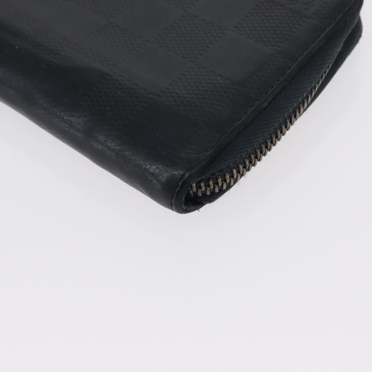 Louis Vuitton Zippy wallet vertical Damier Infini Leather, NAVY, LEATHER, Wallets