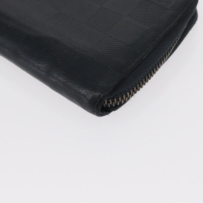 Louis Vuitton Zippy wallet vertical Damier Infini Leather, NAVY, LEATHER, Wallets