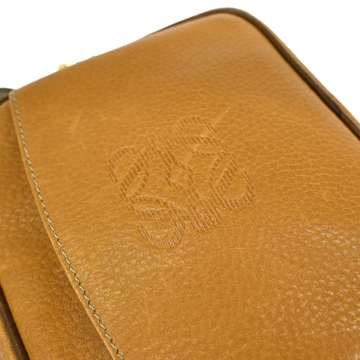 Loewe Anagram Shoulder Bag Leather, BROWN, LEATHER, Shoulder bag