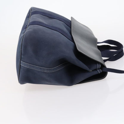 Hermes Valparaiso Bag Toile and Leather, NAVY, CANVAS, Handbag