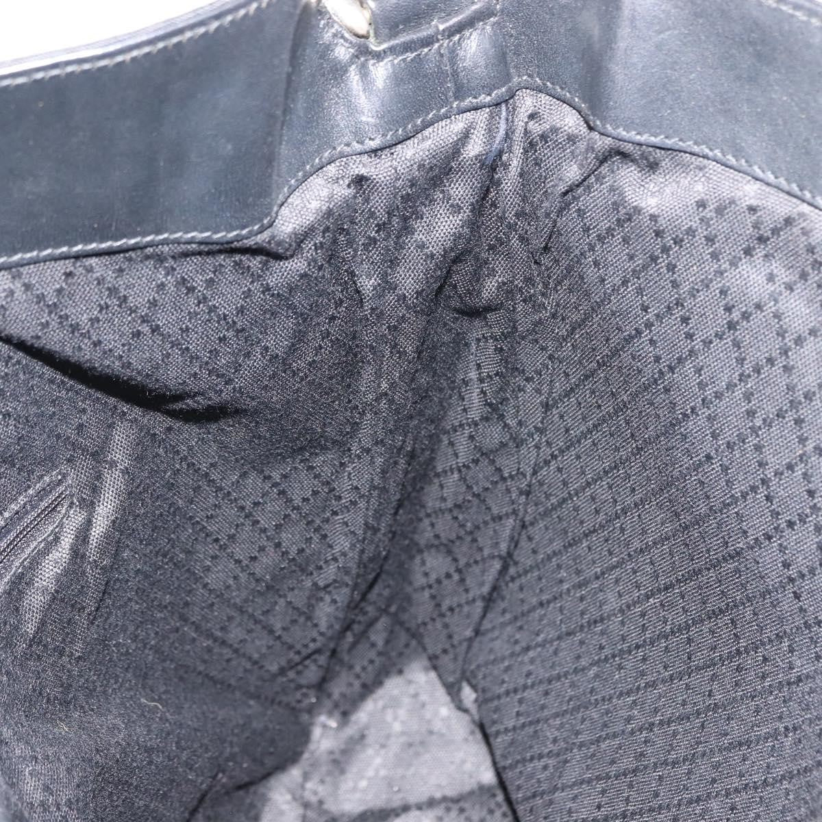 Gucci Vintage Bamboo Handle Open Hobo Nylon, BLACK, NYLON, Tote bag