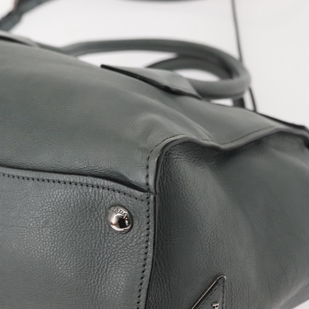 Prada Twin Pocket Lock Flap Tote Glace Calf, GRAY, LEATHER, Tote bag