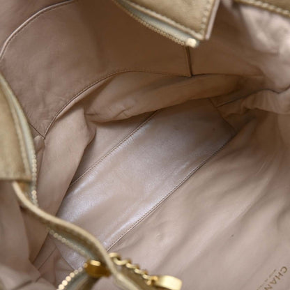 Chanel Luxe Ligne Zipped Tote Leather, GOLD, LEATHER, Tote bag