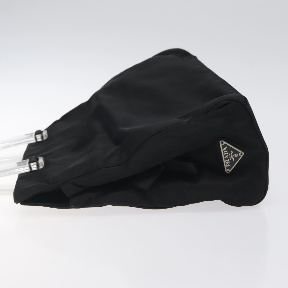 Prada Resin Handle Tote Tessuto, BLACK, NYLON, Tote bag