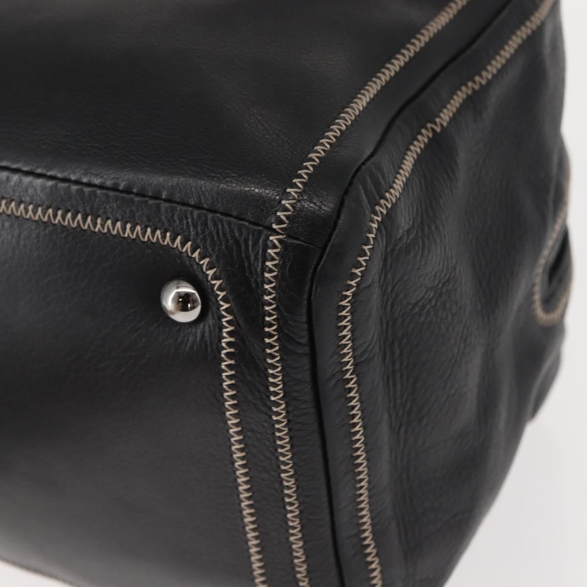 Chanel CC Bowler Quilted Caviar, BLACK, LEATHER, Handbag