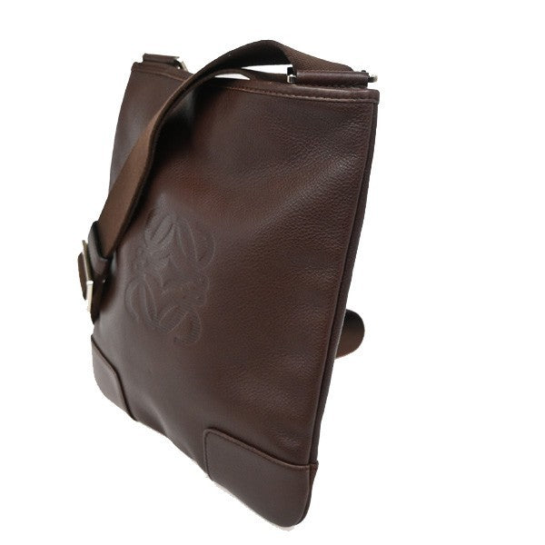 Loewe Anagram Shoulder Bag Leather, BROWN, LEATHER, Shoulder bag