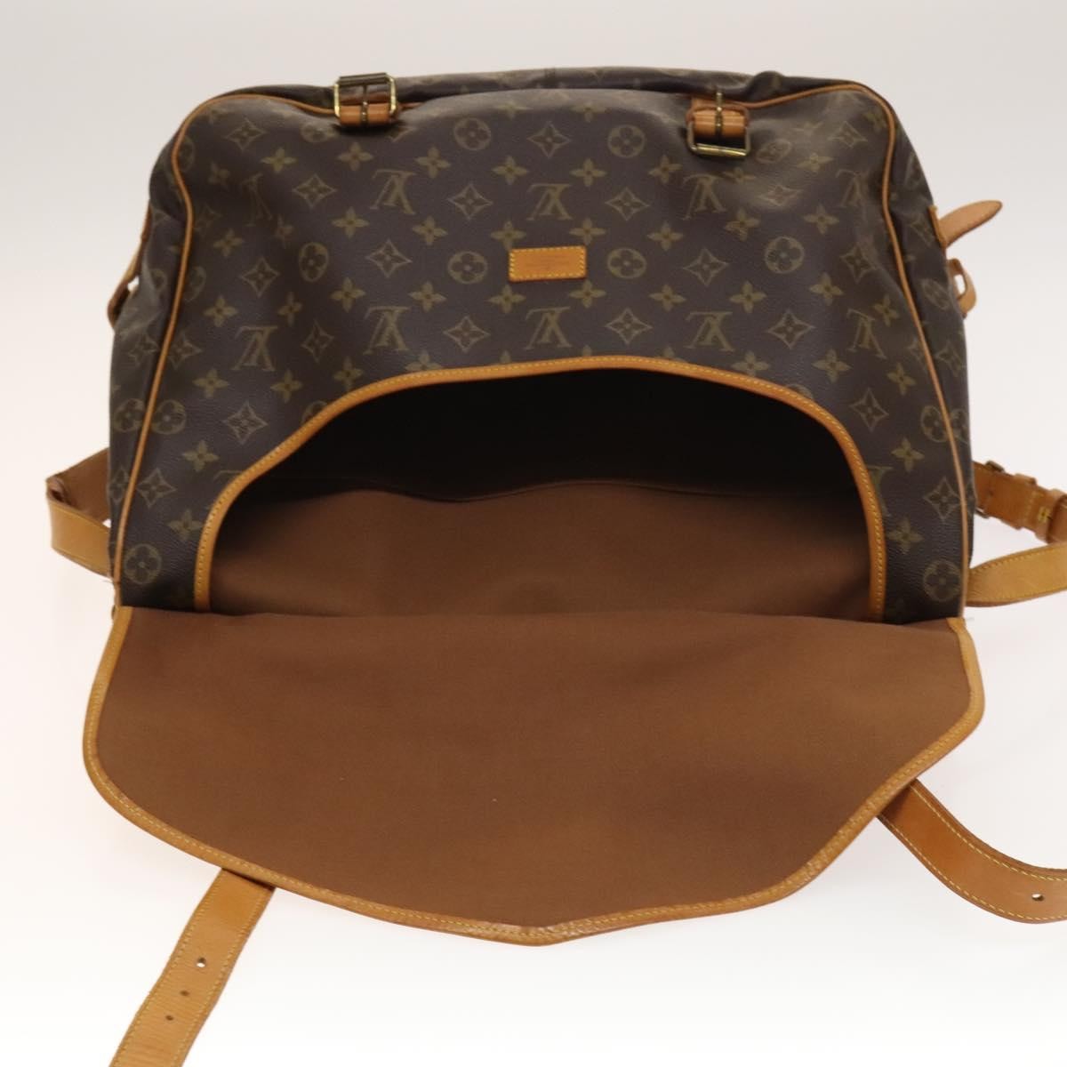 Louis Vuitton Saumur Handbag Monogram Canvas, BROWN, CANVAS, Shoulder bag
