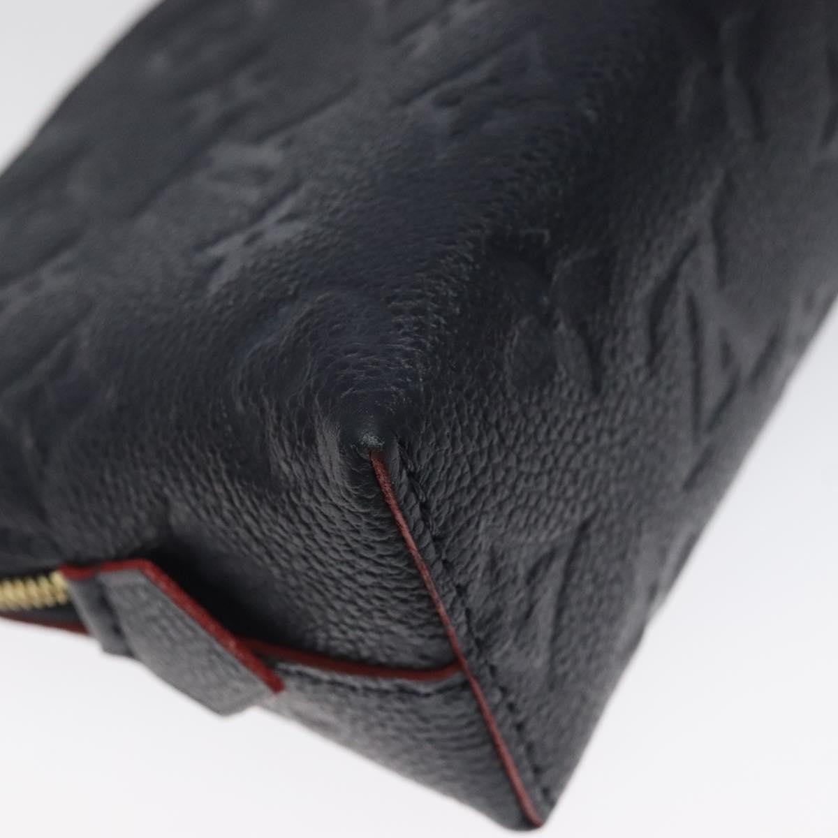 Louis Vuitton Cosmetic Pouch Monogram Empreinte Leather, NAVY, LEATHER, Toiletry Case