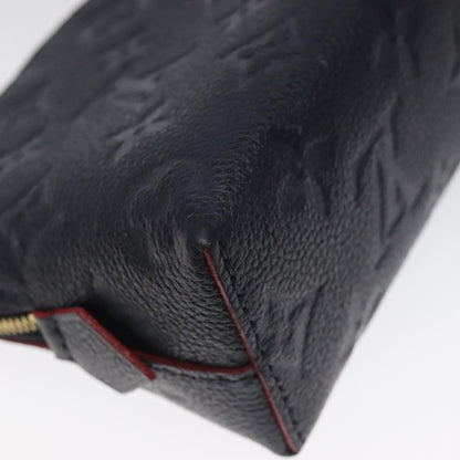 Louis Vuitton Cosmetic Pouch Monogram Empreinte Leather, NAVY, LEATHER, Toiletry Case