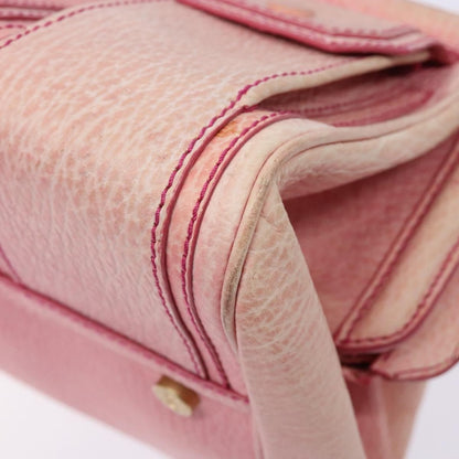 Celine Ella Satchel Leather, PINK, LEATHER, Handbag