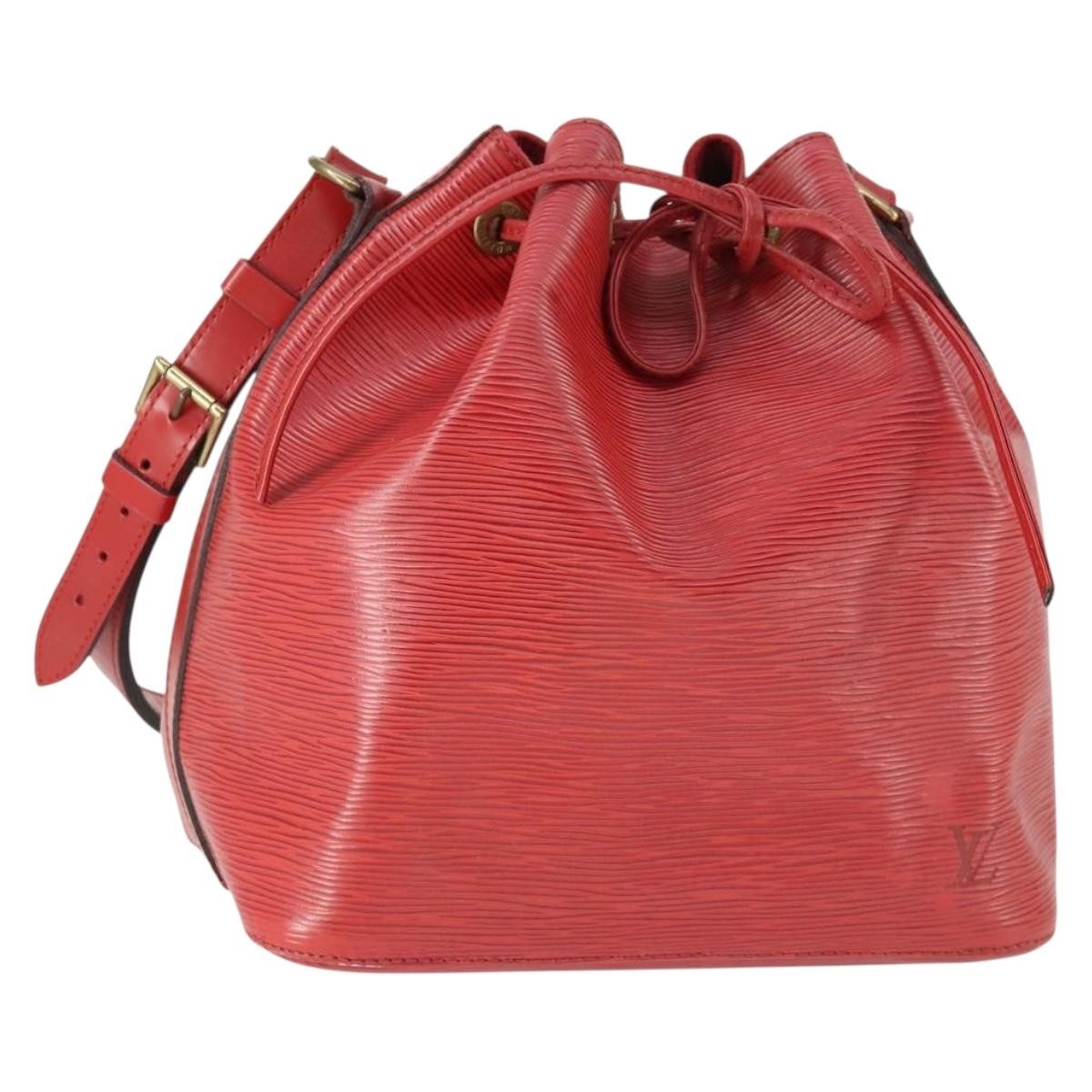 Louis Vuitton Noe Handbag Epi Leather, RED, LEATHER, Shoulder bag