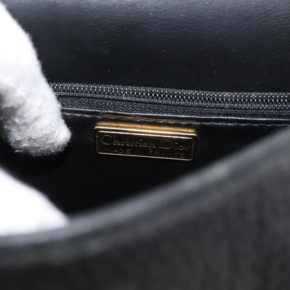 Christian Dior Vintage CD Handbag Leather, BLACK, LEATHER, Handbag