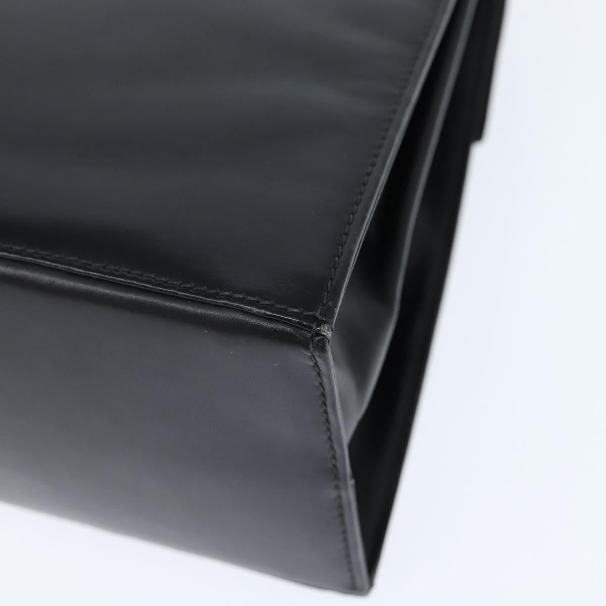 Salvatore Ferragamo Gancini Convertible Top Handle Bag Leather, BLACK, LEATHER, Handbag