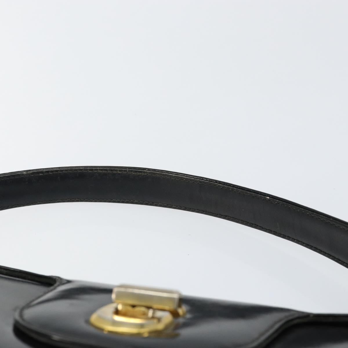 Gucci Vintage Handbag Enamel, BLACK, PATENT_LEATHER, Handbag