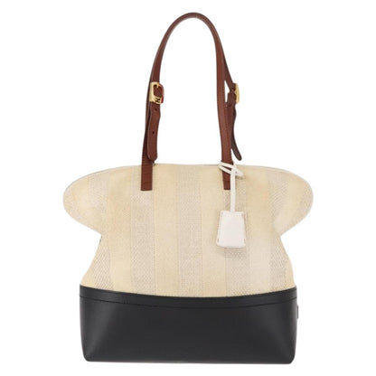 Fendi Pequin 2Bag Canvas and Leather, BEIGE, CANVAS, Tote bag