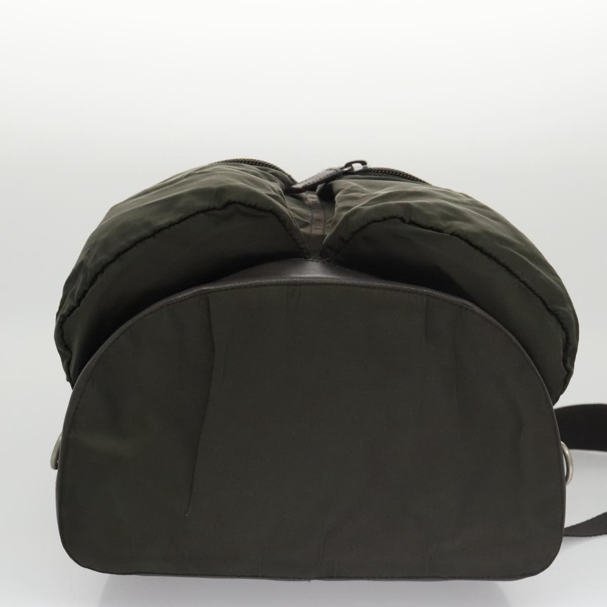 Prada Double Front Pocket Backpack Tessuto, Khaki, Nylon, Backpack