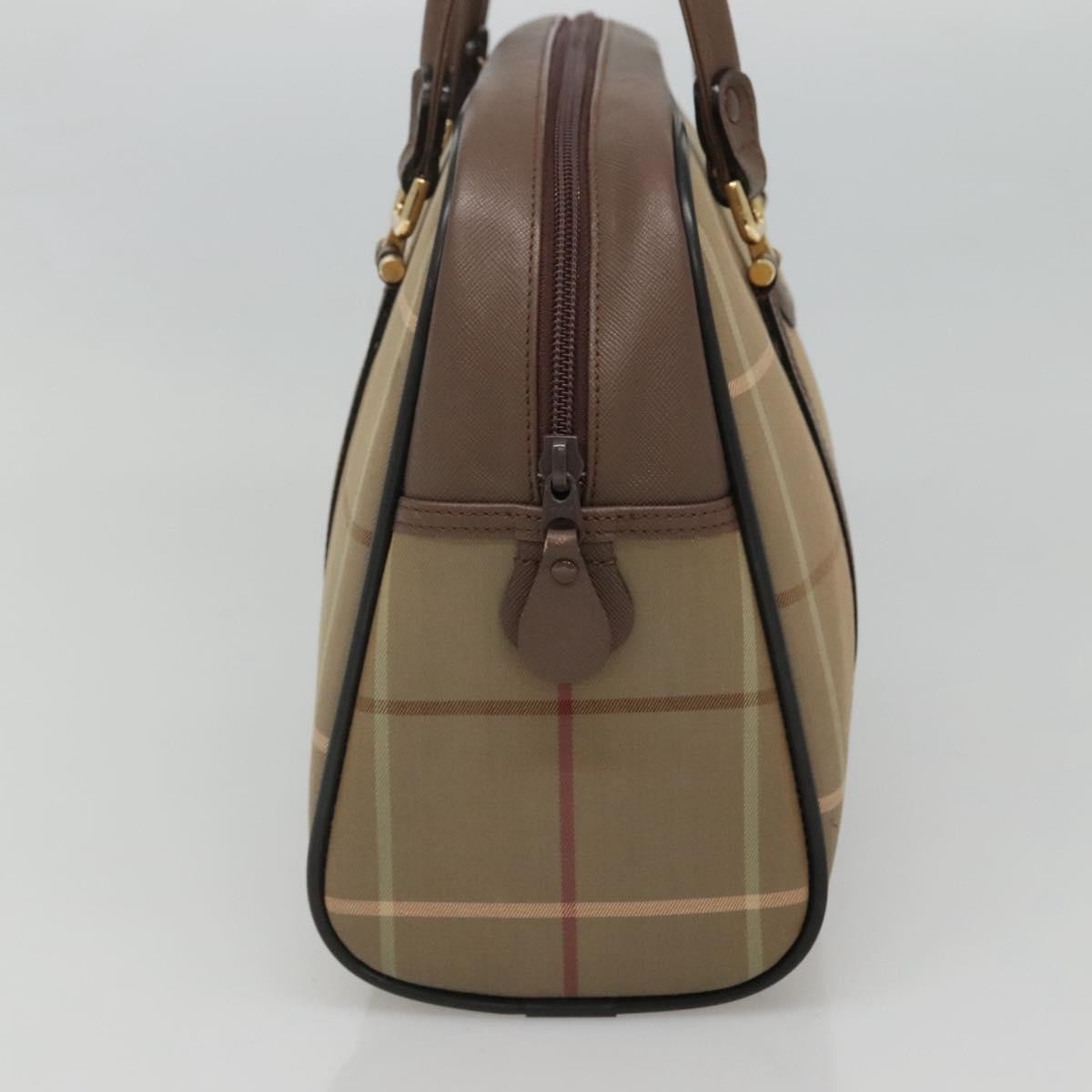 Burberry Nova Check Bowling Bag Canvas, BROWN, CANVAS, Handbag
