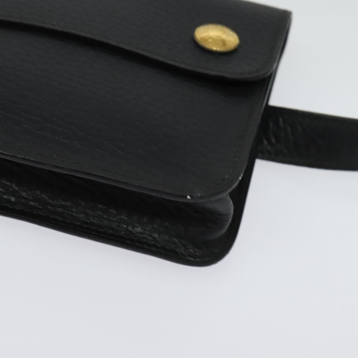 Hermes Pochette Green Waist Bag Leather, BLACK, LEATHER, Clutche & pouche