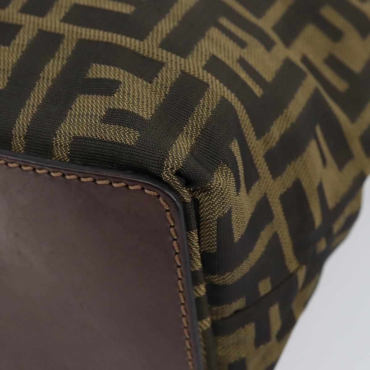 Fendi Vintage Zucca Handbag Zucca, BLACK, CANVAS, Handbag