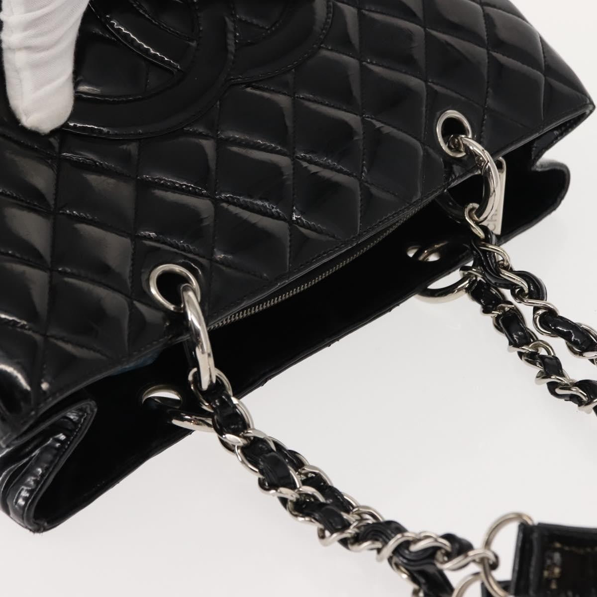Chanel Grand Shopping Tote Quilted Patent, BLACK, PATENT_LEATHER, Tote bag