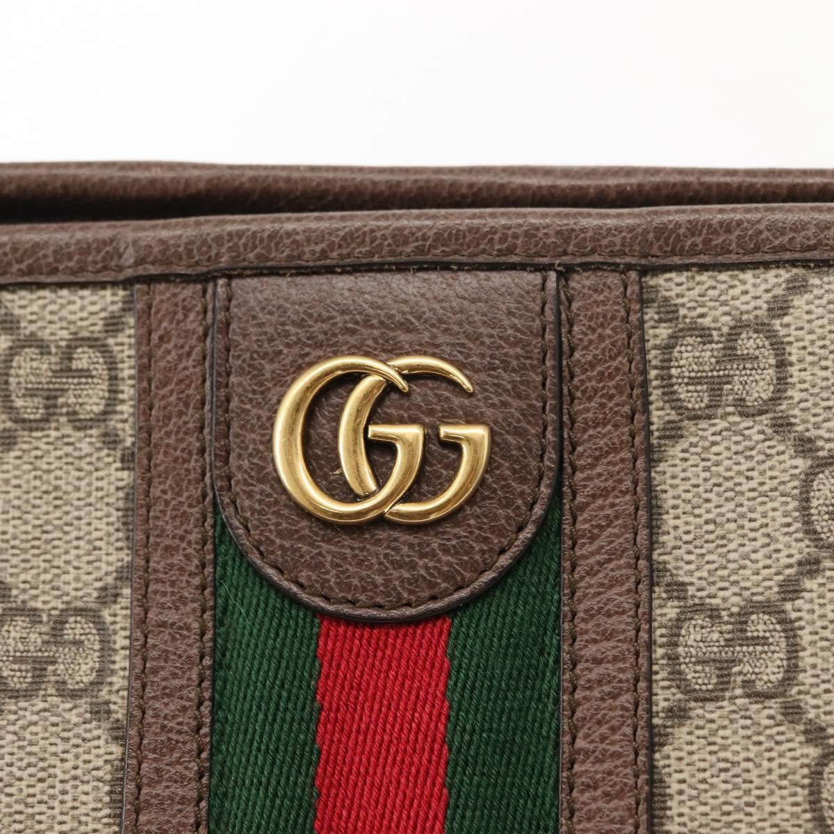 Gucci Ophidia Pouch GG Coated Canvas, BEIGE, CANVAS, Clutche & pouche